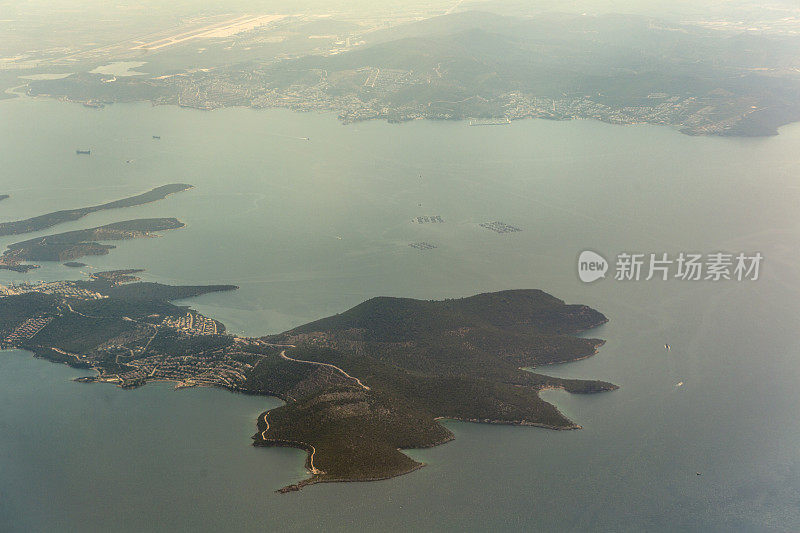 土耳其milas bodrum mugla附近的夏季小镇gulluk村海岸